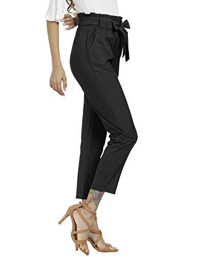 Paper Bag Slim Pants with Pockets Paper Bag Slim Pants with Pockets